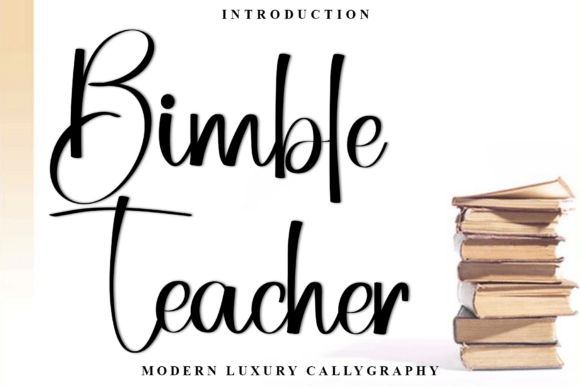 Bimble Teacher: A Graceful Script Font for Editorial Design