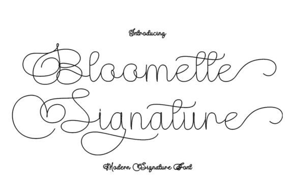 Bloomette Signature Font for Modern Branding