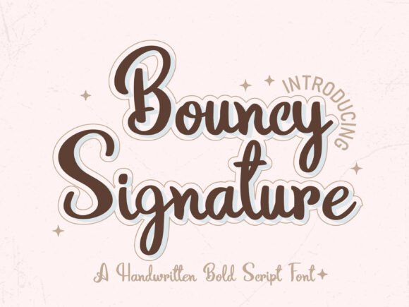 Bouncy Signature: A Playful Yet Elegant Typeface