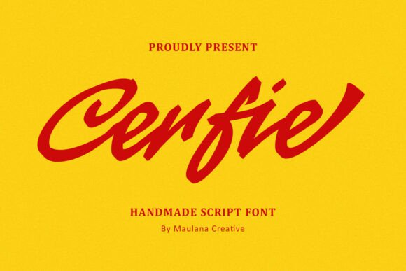 Cerfie Typeface: Bold Script for Editorial Design
