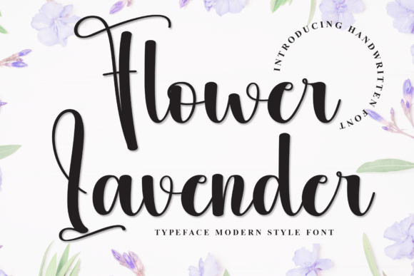 Flower Lavender Font for Elegant Handmade Designs