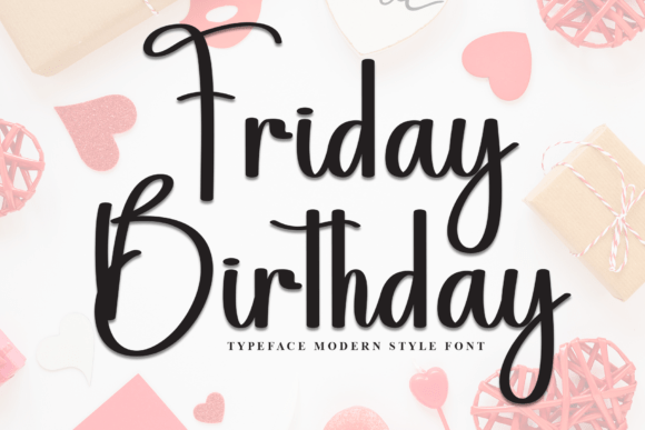 Friday Birthday Font for Elegant Craft Designs