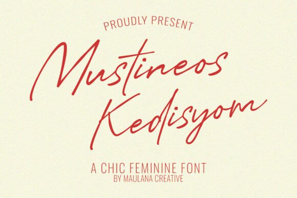 Mustineos Kedisyom Font for Elegant Crafts