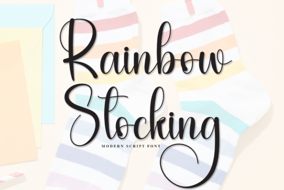 Rainbow Stocking: A Stylish Script Font for Crafters