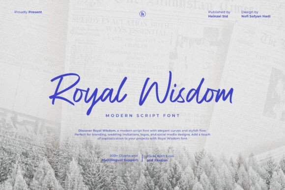 Royal Wisdom: A Modern Script Typeface for Web Design