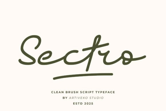Sectro: A Refined Script Font for Elegant Branding