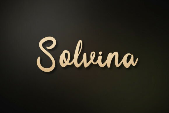 Solvina: The Luxury Script Font for High-End Campaigns