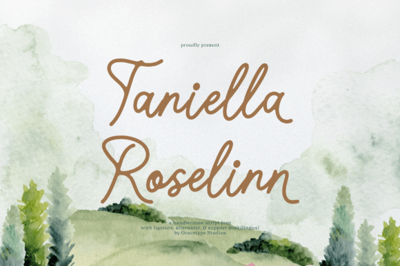 Taniella Roselinn: A Handwritten Script Font for Makers