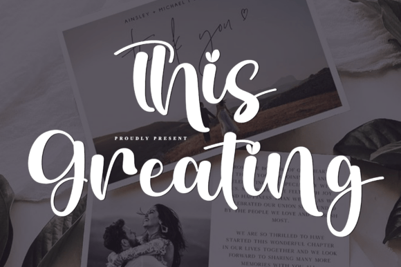 This Greating Font for Warm Business Branding