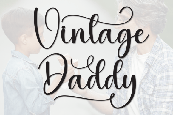 Vintage Daddy Script Font for Handmade Brands