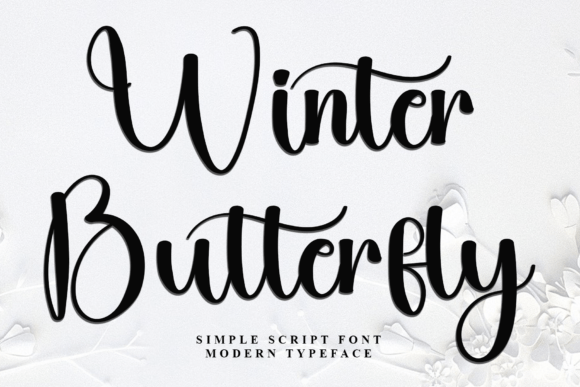 Winter Butterfly Font for Elegant Branding